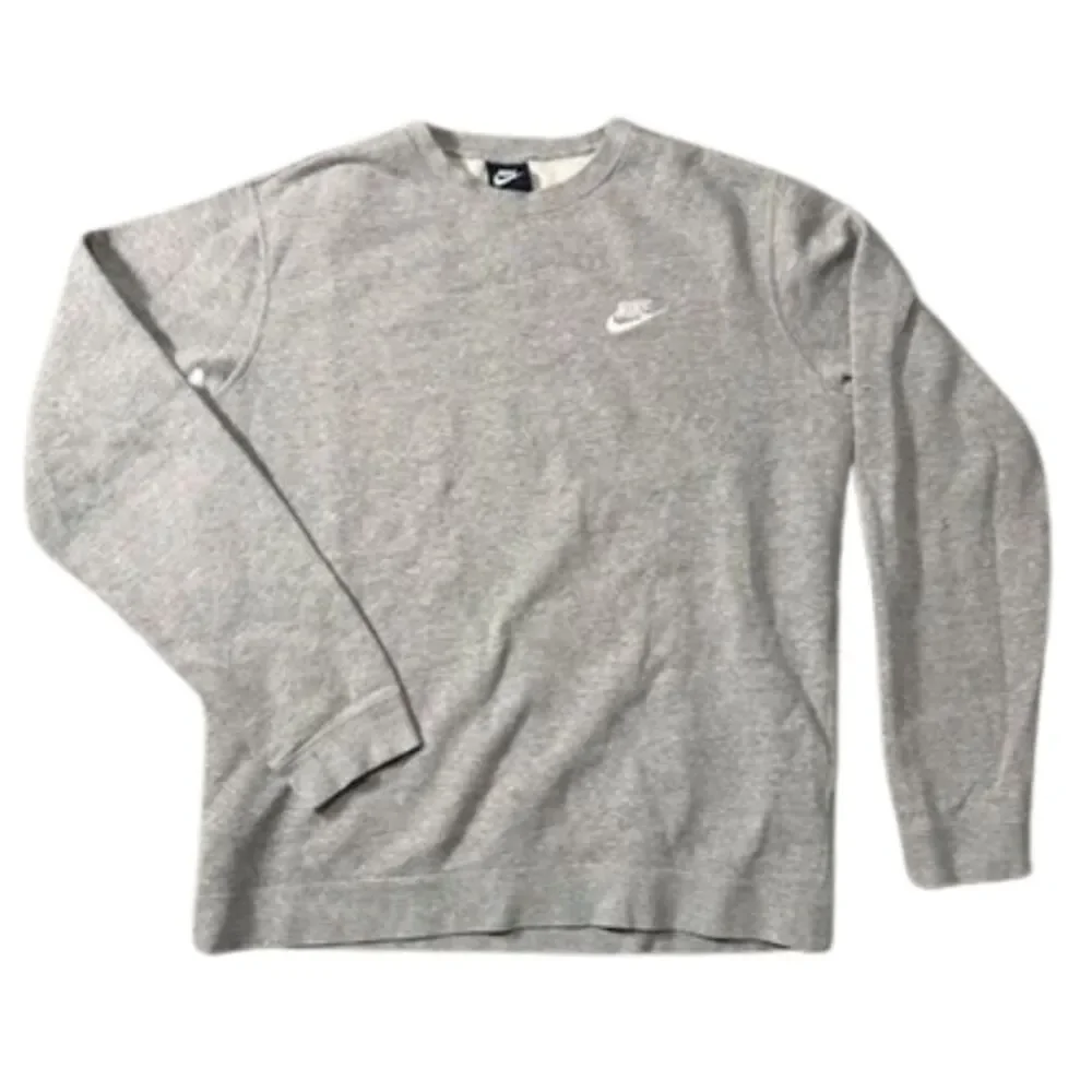 Nike Club Fleece Crewneck Sweatshirt Men's M Gray Pullover Athletic Casual